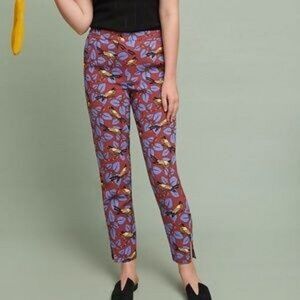 Anthropologie Essential Pull on Trouser--Bird Print